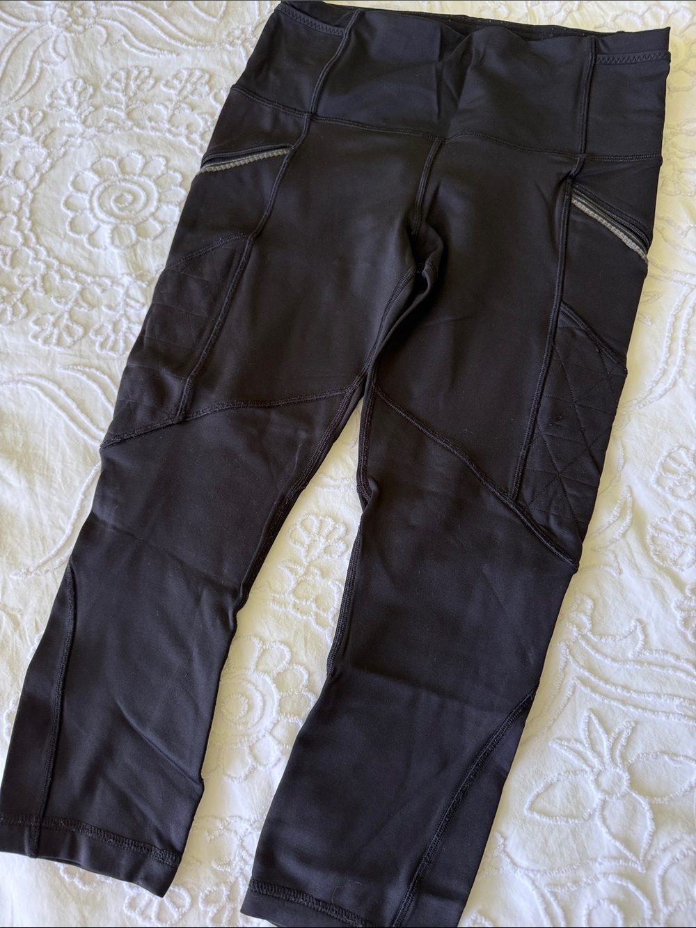 lululemon fleece lined black leggings 25”